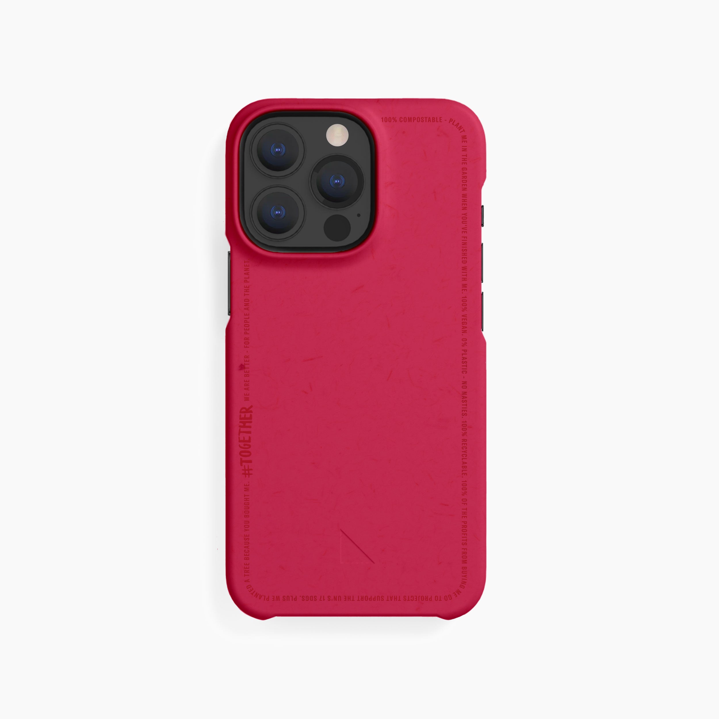 Red Case Eco-friendly Red iPhone Case by #TOGETHERBAND | 100% compostable